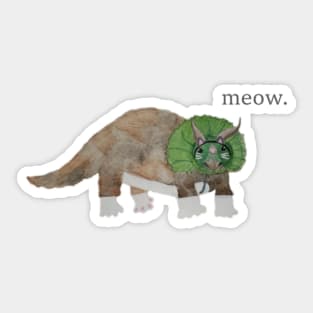 Triceratortie Dinosaur Kitty Sticker